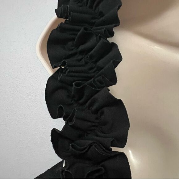 Roulett Sleeveless Black Ruffle Dress Size 12 - Picture 5 of 7